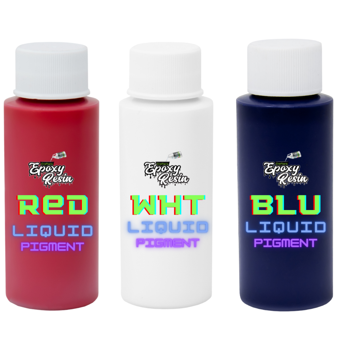 Primary Colors Epoxy Pigment (Colorant, Dye, Tint) 2 oz. Kit (5 colorants  Red, Blue, Black, Yellow, White